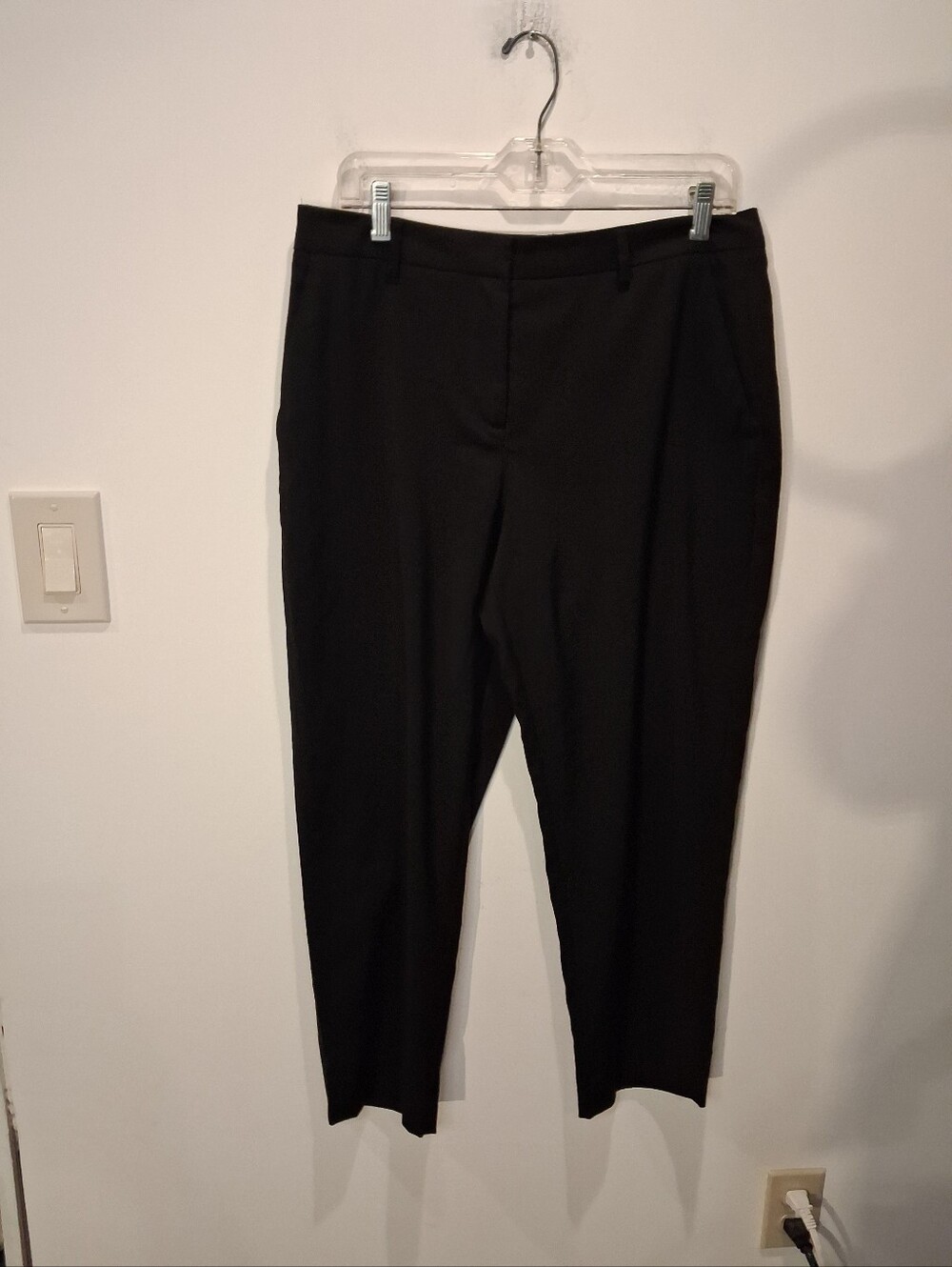 Wildfang Size 10 Empower Slim Crop Black Dress Pants